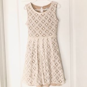 Speechless Girls Sleeveless Lace Ivory Dress EUC